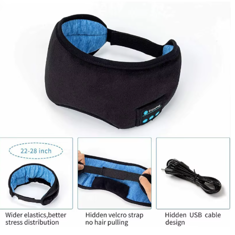 Antifaz Para Dormir Con Audífonos Bluetooth